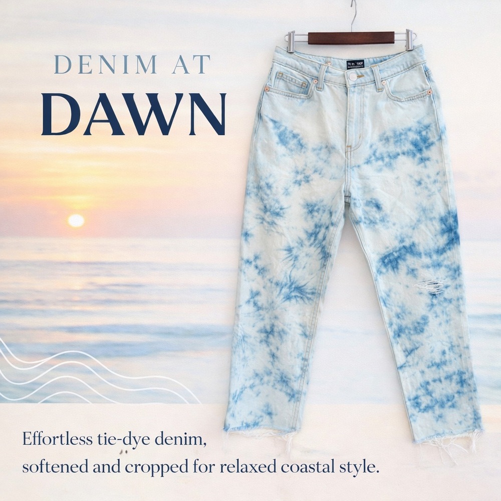 GAP Tie-Dye Denim Jeans

Women’s Size 8 | Raw Hem | Distressed | Cropped - Picture 8 of 9